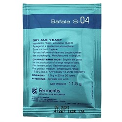 Дрожжи пивные SAFALE S-04; Франция; Fermentis; ШТ. 25869 - фото 4800