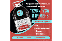 Жидкий неохмеленный солодовый экстракт Домашняя Мануфактура "Кукуруза и ячмень",  4,1 кг 2767 - фото 7433
