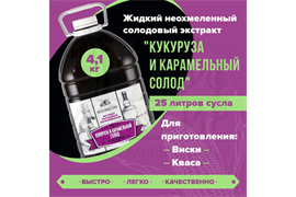 Жидкий неохмеленный солодовый экстракт Домашняя Мануфактура "Кукуруза и карамельный солод",  4,1 кг 2947